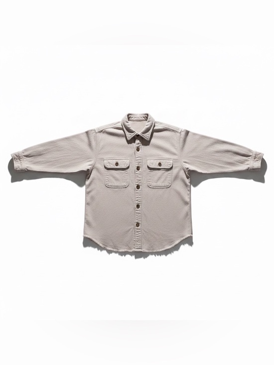 Zara Tops - Women’s Zara Light Gray Textured Button-Up Shirt